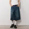 Direto da Fábrica Verão Americano Fino Transfronteiriço Spot Atacado Retrô Lavado Solto Perna Larga Três Quartos Jeans Capri