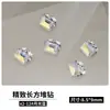 X2 nuevos taladro de pila rectangular de ángulo recto de boutique uñas joyería al por mayor azúcar de roca hecho a mano taladro grande decoración de armadura accesorios