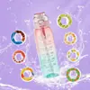 1000ml Copo com Fragrância Amazon Explosions Copo de Água Brincalhão com Anel de Fragrância Copo de Água Esportivo Copo com Tubo de Sucção 7 Anéis