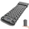 Colchoneta Inflable Auto-Inflable para Acampar al Aire Libre con Bomba de Pie, TPU con Forma de Diamante y Almohada para Esterilla de Dormir de Tienda de Campaña