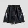 Pantalones de Hielo de Seda de Cinco Puntos para Verano Estilo Japonés para Hombre Secado Rápido Transpirables Holgados Ropa Exterior Shorts Deportivos Casuales Baloncesto Pantalones de Longitud Media