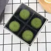 Caja de Empaque de 4 Piezas para Xue Mei Niang, Pastelería de Yema de Huevo, Pastelería de Madera, Empaque para Hornear Dumplings Verdes, Caja de Regalo
