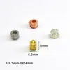 Color Oro 14K Zirconia Microincrustada Conservante del Color Espaciadores Huecos de Trompeta Accesorios para Pulseras Hechas a Mano DIY Materiales para Joyería de Collares