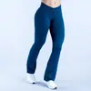 Novas Calças de Yoga Flare Transfronteiriças, Calças Esportivas Flare Levanta Bumbum, Roupa de Treino para Pilates, Calças de Cintura Alta Slim Fit de Perna Larga