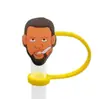 Acessórios de palito de desenho animado criativo da NBA para bebidas de milk tea
