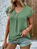 2025 Verano Nuevo Estilo Geométrico Estampado Cuello Asimétrico Mangas Murciélago Cuello en V Suéter Top para Mujer Amazon Europeo y Americano