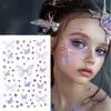 Mariposa Aurora Tul Mariposa Autoadhesiva Decoración de Maquillaje para Actuaciones Escénicas Infantiles, Decoración Facial Súper Brillante con Pegatinas de Pedrería