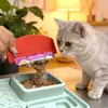 Dispensador de comida para gatos, alimento básico para gatos y perros, extruidor de paquetes de comida húmeda para comidas de gatos, raspador, snack para gatitos, herramienta de exprimido manos libres