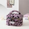 Bolsa de Cosméticos de Felpa Transfronteriza para Otoño e Invierno, Gran Capacidad, Bolsa de Almacenamiento para Cuidado de la Piel de Viaje, Bolsa de Cosméticos Portátil de Alto Valor