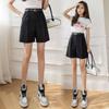 Shorts Casuales para Mujer 2026, Primavera y Verano, Pantalones de Cinco Puntos de Pierna Ancha, Cintura Alta, Adelgazantes, Shorts de Traje de Pierna Recta con Cinturón