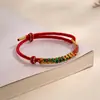 Pulseira de Corda Colorida do Festival do Barco Dragão Corda Vermelha Tecida à Mão Infantil Bebê Pequeno Zongzi Corda de Mão Presente de Lote Festival de Maio