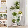 Soporte para Flores para Sala de Estar, Estantería de Piso para Balcón, Soporte de Hierro para Macetas de Suculentas, Soporte Móvil de Múltiples Niveles para Plantas