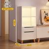 Estante de Livros de Chão Prateleira de Armazenamento de Piso Prateleira de Armazenamento de Parede para Sala de Estar Estante de Livros com Múltiplos Andares com Portas de Armário Design Moderno Minimalista