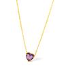 Popular Collar de Acero Inoxidable con Zirconia en Forma de Corazón, Estilo Ins de Lujo Ligero Minimalista con Zirconia en Forma de Corazón y Piedra de Nacimiento