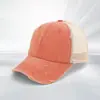 Gorra de Béisbol de Malla Perforada Lavable de Verano con Logo Personalizado, Recorte para Cola de Caballo, Gorra de Malla Transpirable, Sombrero de Sol para Protección Solar al Aire Libre