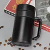 Copo a vácuo de aço inoxidável para negócios, escritório, copo de água masculino com alça, tela de filtro, copo de chá, presente, impressão de logotipo, atacado