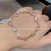 Pulsera de Zirconia de Colores Dopamina de Moda para Mujer, Diseño de Nicho de Lujo Ligero, Pulsera Versátil de Gama Alta para Mujer