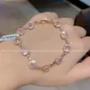 Doce Brilhante Diamante Colorido Dopamina Doce Quadrado Cristal Pulseira Luz de Luxo Nicho Exquisito Novo Versátil Joia