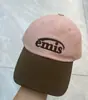 Chapéu Coreano Novo Estilo Emi Color-Blocking, Boné de Baseball Emagrecedor, Marca Tendência, Unissex, Boné de Baseball Versátil Bordado de Topo Macio