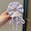 Gomita para el pelo suave y dulce para mujer, scrunchie de malla estilo coreano, liga para coleta baja y moño, accesorio para el cabello de alta gama