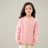 Suéter de Lana de Cuello Alto Medio de Invierno para Niños y Niñas, Tejido Grueso de Siete Puntos Cálido, Capa Base para Niños, 100% Lana