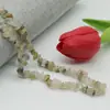 Pulsera de Piedra Cruda de Grava de Ágata Cristalina Desmagnetizada con Cuentas de Piedra Asimétrica Perforada Accesorios de Joyería DIY 5-8mm