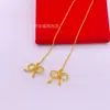 Pendientes de Hilo para Oreja con Lazo y Borla Estilo Little Red Book para Mujer, Pendientes Nuevos de Moda, Pendientes Elegantes y con Estilo al por Mayor