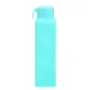 Botella de Agua Deportiva para Exteriores de Grado Alimenticio Taza Plegable Portátil de Silicona Botella de Agua para Correr Fitness Botella de Agua Taza