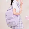 Mochila escolar para mujer estilo ins college, simple y elegante, mochila de gran capacidad para chicas de secundaria y preparatoria, mochila ligera