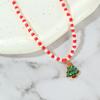 Europa y Estados Unidos estilo navideño transfronterizo collar de moda Papá Noel árbol de Navidad muñeco de nieve campana calcetín colgante venta al por mayor