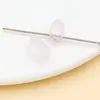 Folhas de Vidro Transparentes Pintadas de Dourado 11x7mm, Folhas Perenes, Contas Soltas Passantes, Acessórios para Joias DIY, Pingentes com Contas