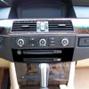 Adecuado para 04-07 Bmw Serie 5 E60 Modificación Interior de Coche Negro Piano Salida de Aire Frontal del Coche Pegatina Decorativa