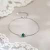 Pulsera de Plata Esterlina S925 con Piedra de los Doce Signos del Zodíaco y Zirconia Colorida para Mujer, Moda Caliente de Venta Transfronteriza, Lujo Ligero, Joyería Simple y Versátil