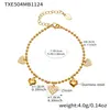 Colar, Pulseira e Brincos de Coração em Aço Inoxidável com Zircônia Banhados a Ouro 18K Estilo Chique Moda Europeia e Americana Joias Versáteis