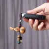 Llavero colgante de calabaza de madera de azufaifo natural, portador de fortuna y auspicioso, estilo chino popular, adorno de paz y prosperidad, venta al por mayor de regalos