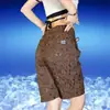 Bermudas Casuais para Homens 2026 Verão Finas Elásticas Confortáveis Calças de Cinco Pontos Moda High Street Jacquard Versátil Calças de Corte Reto