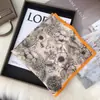 Pañuelo Delgado de Seda de 70 cm con Estampado de Poni, Pañuelo para Mujer, Accesorio para Camisa, Pañuelo para el Cuello, Pañuelo Cuadrado Pequeño, Chal de Alta Gama