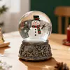 Adornos Personalizados de Bola de Cristal Navideña con Muñeco de Nieve de Resina Atmósfera Festiva Decoración Navideña de Escritorio Regalos Personalizados Según Dibujos
