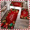 Felpudo Festival de Navidad Hogar Cocina Absorción de Agua Absorción de Aceite Juego de Dos Piezas Entrada Puerta Principal Felpudo Decoración Festiva Felpudo de Piso