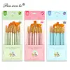 Pinceles de arte transfronterizos, 10 unidades, en forma de abanico, de color caramelo, acrílico, tiza al agua, suministros de pintura para estudiantes, venta al por mayor