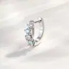 Hensen Versão Coreana Versátil Micro-Incustado Zircônia Argolas Geométricas Brincos Studs de Aço Titânio 316L Agulha Reta Joia para Piercing