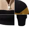 Suéter de Punto Pullover para Hombre, Colección Otoño/Invierno 2026 de Comercio Exterior, Moderno Cuello Alto, Media Cremallera, Suéter Casual Engrosado, Camiseta Básica para Hombre