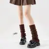 Calcetines de Punto de Color Sólido, Calcetines de Lana, Calcetines de Felpa, Calcetines Estilo JK Japonés, Calcetines hasta la Pantorrilla, Calcetines Lolita de Media Pantorrilla, Calcetines para Piernas Y2K