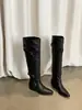 Apertura de Caña Ancha Botas Apiladas para Mujer Tacón Grueso Botas Hasta la Rodilla Estilo Otoño 2026 Hebilla de Cinturón Botas Vaqueras Moda Talla Grande Botas Largas