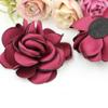 Acessórios de vestuário diy tecido coreano artesanal grande flor rosa acessórios de cabelo segurando flores materiais de decoração de casamento