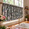 Cortinas Florales Estilo Retro Francés Americano Dormitorio Sala de Estar Balcón Ventana Saliente Cocina Cortinas Blackout Media Cortinas Cortinas de Puerta Cortinas Pequeñas Cortas