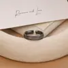 Anel Novo Estilo Simples 2026, Anéis Elegantes de Casal de Luxo Leve, Anel Aberto Ajustável de Prata, Acessório de Moda