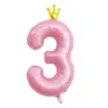 Set de Piezas de Globos de Papel de Aluminio con Forma de Corona Número 0-9 de 40 pulgadas para Fiestas de Cumpleaños y Bodas - Amazon Transfronterizo