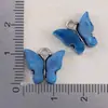 Colgante de mariposa de nácar con goteo de aceite de aleación, accesorios para pendientes DIY hechos a mano, materiales para joyería de pulsera y collar