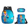 Nuevo Conjunto de Mochila Cubo Salvaje Combinación Dibujos Animados Poliéster Capa Única Estuche para Bolígrafos Bolso de Hombro Mochila Fabricante Venta al por Mayor Caliente